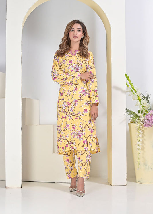 Linen 2pc set- CreamPnk 79046