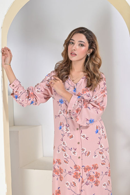 Linen 2pc set- teaPnkFO 79038