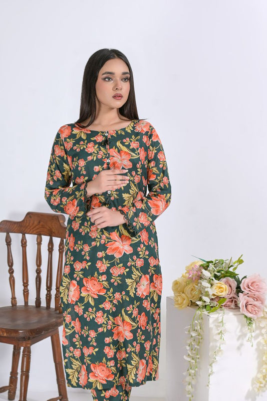 Lawn 2pc set-78730 bottlePinkFl