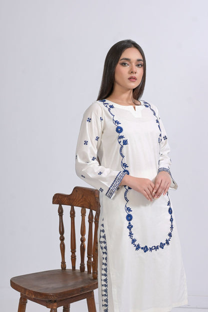 cotton Emb 2pc 1959 whiteBlu