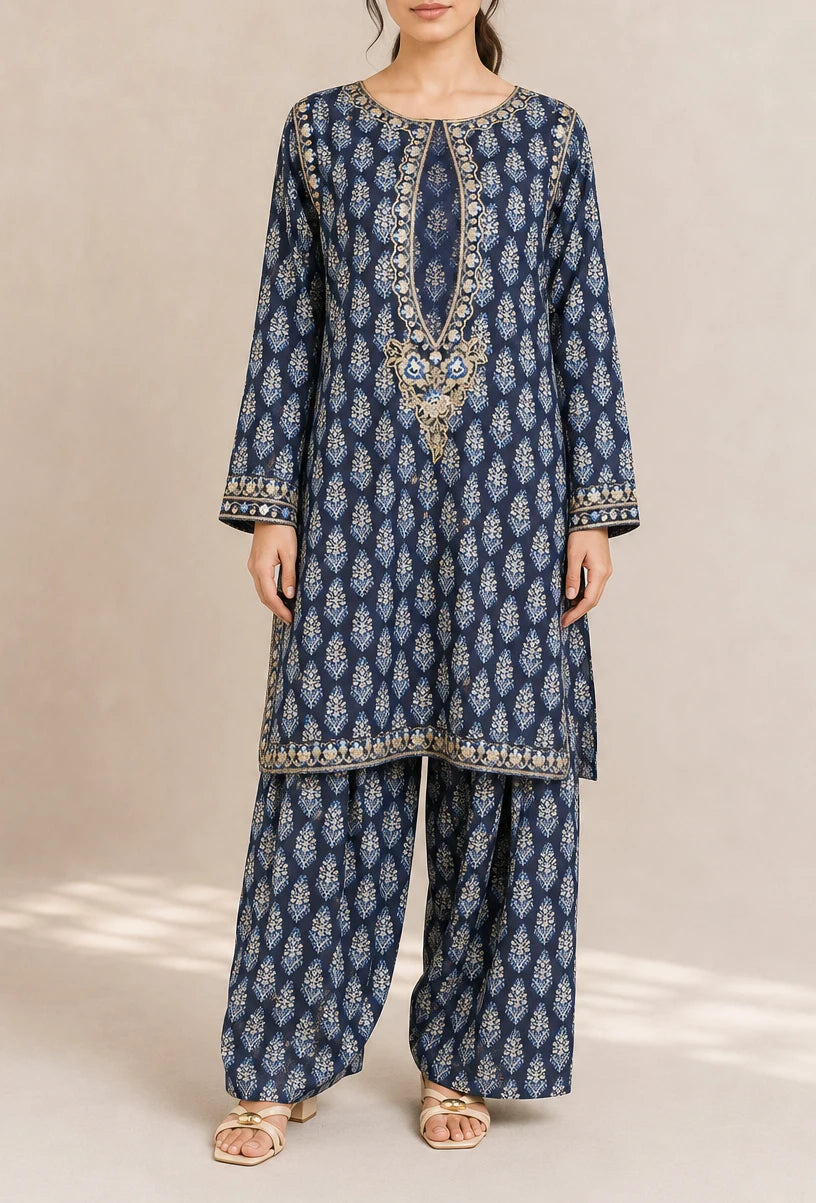 Embroidered 2pc BlueBoti 565612
