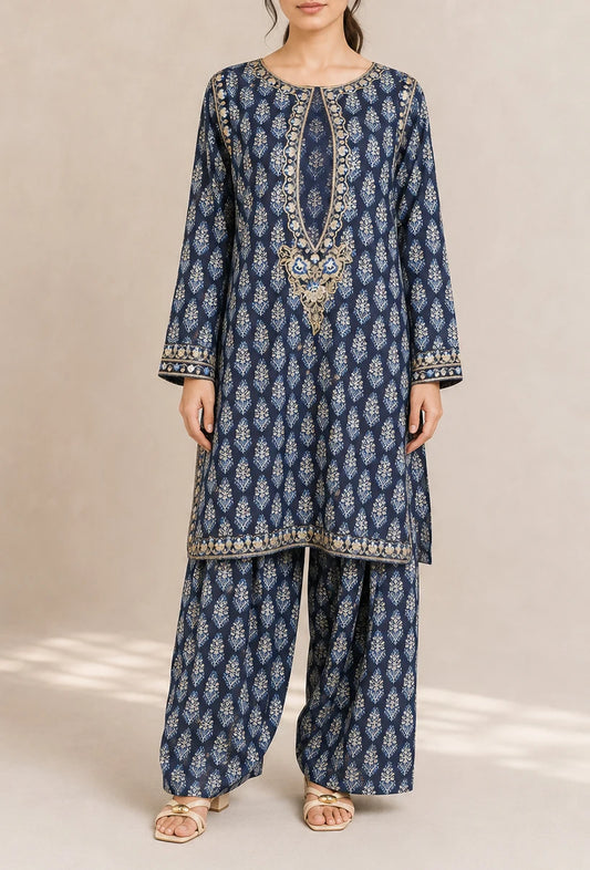 Embroidered 2pc BlueBoti 565612