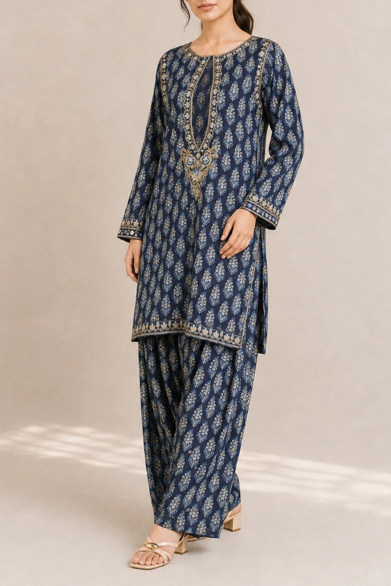 Embroidered 2pc BlueBoti 565612