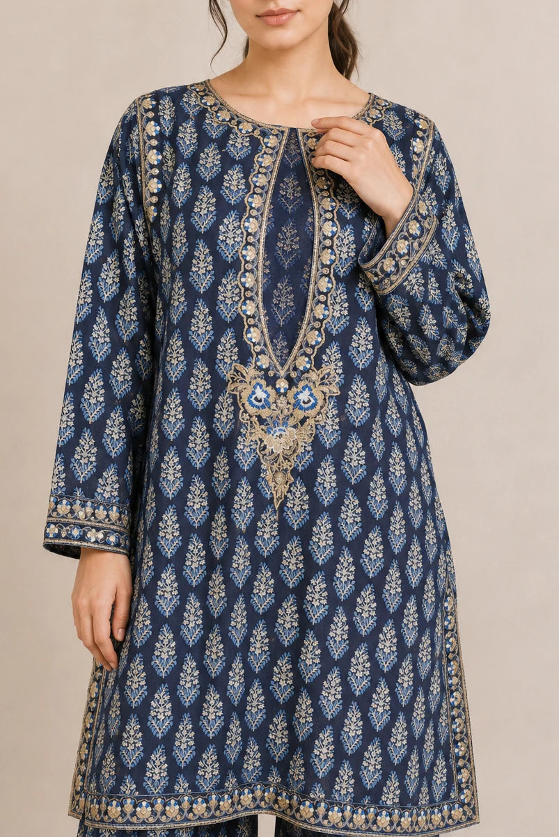 Embroidered 2pc BlueBoti 565612