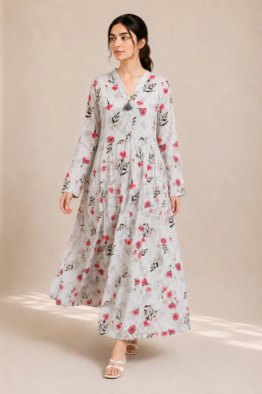 cotton frock 484104  Flora Stripes