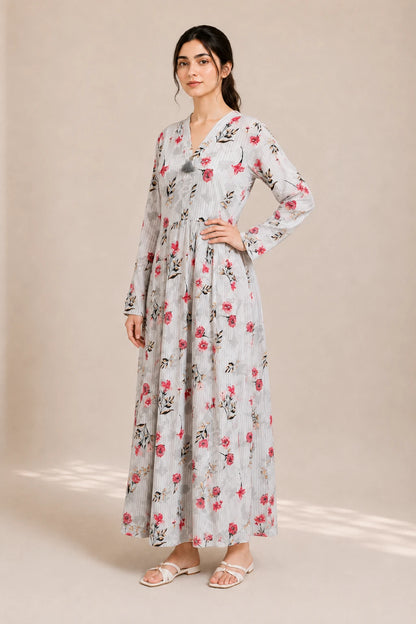 cotton frock 484104  Flora Stripes
