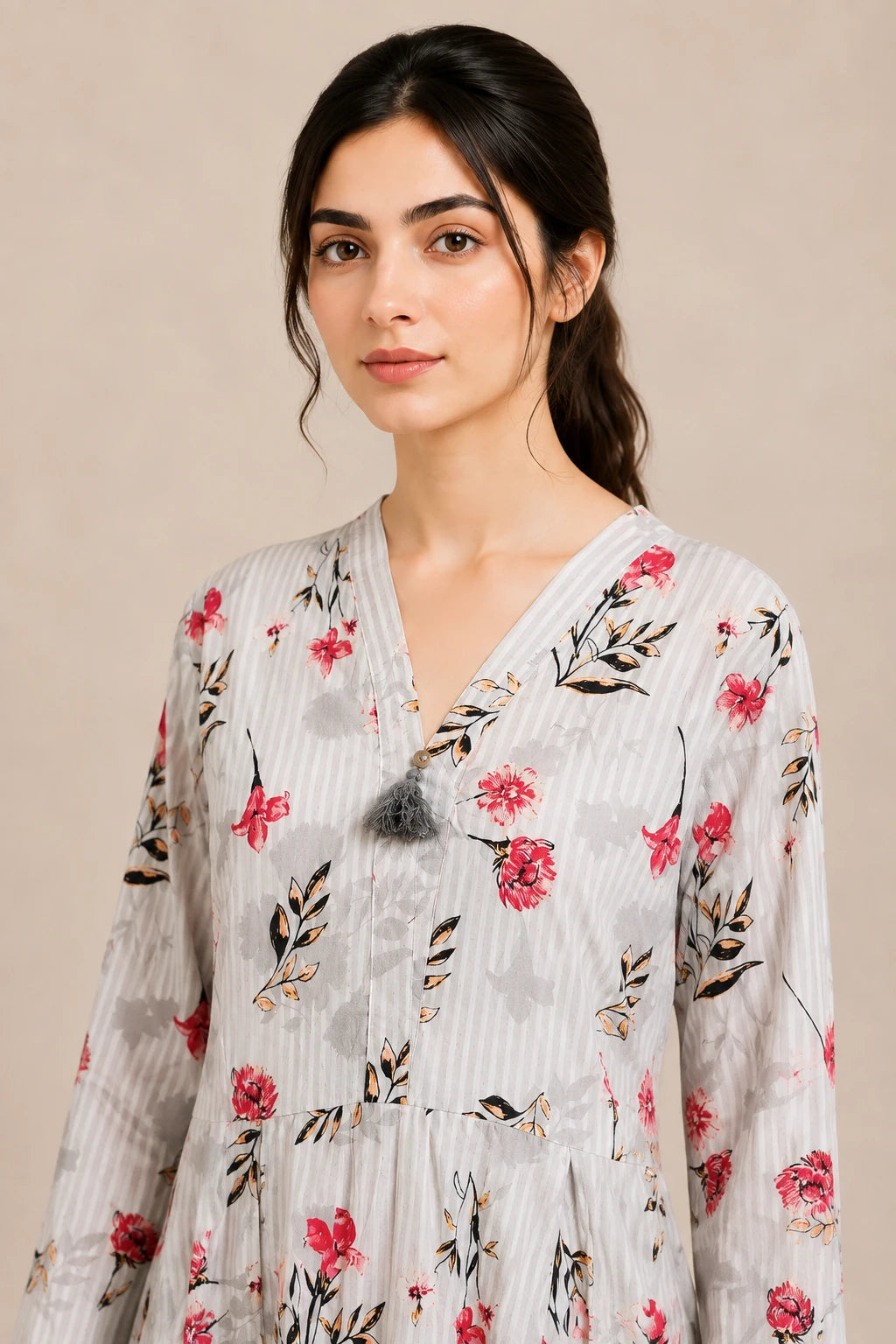 cotton frock 484104  Flora Stripes