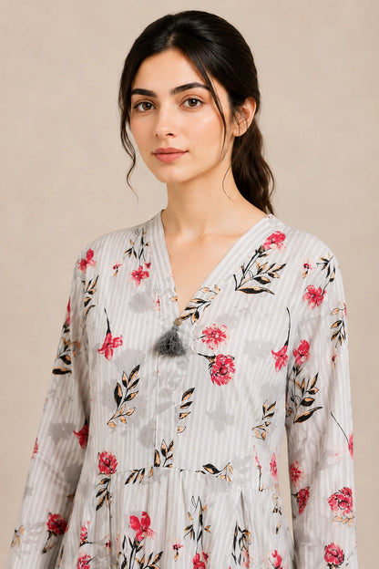 cotton frock 484104  Flora Stripes