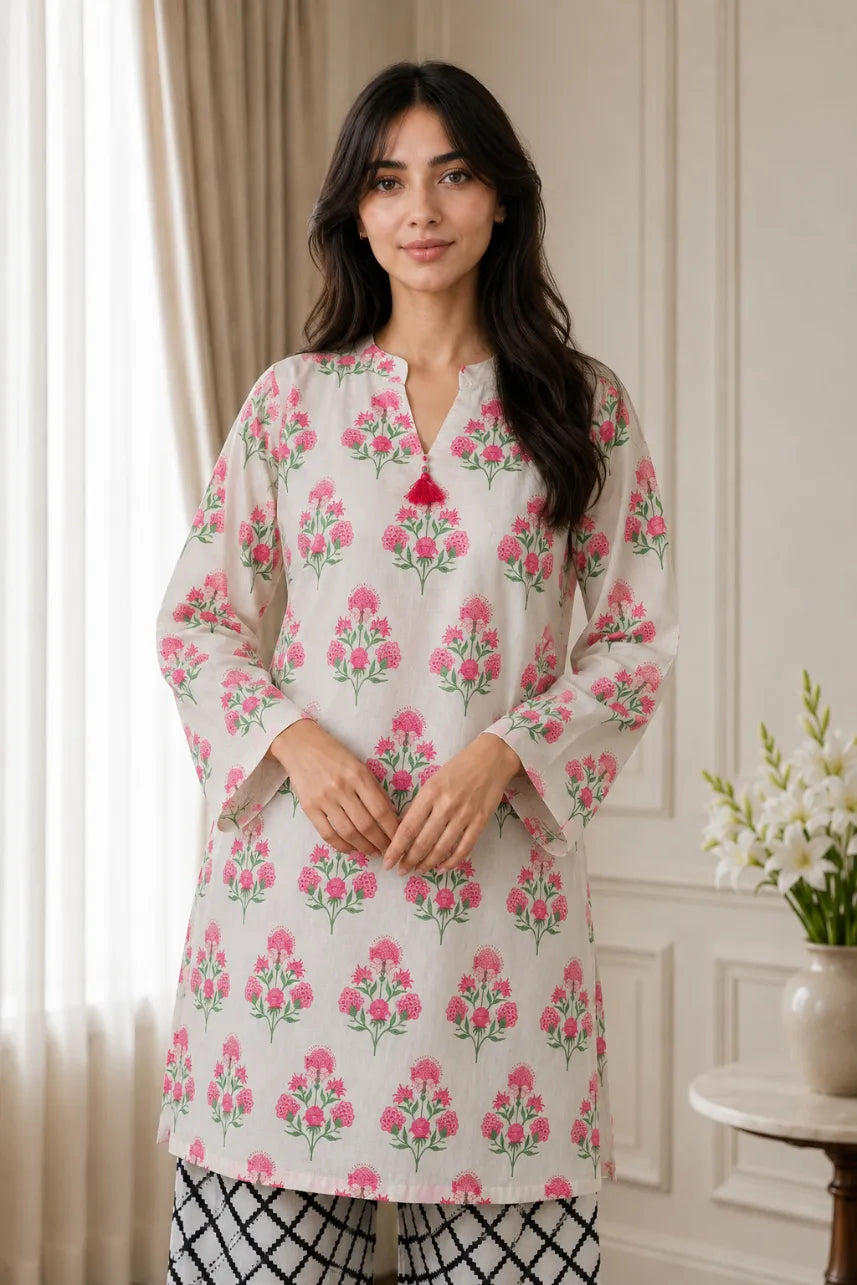 Cotton 2pc set 466157 PinkBeige