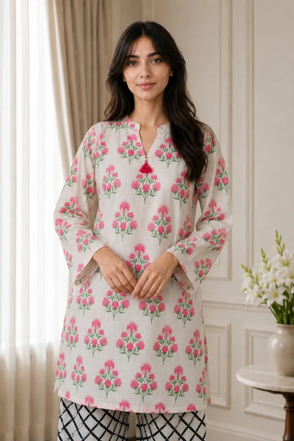 Cotton 2pc set 466157 PinkBeige