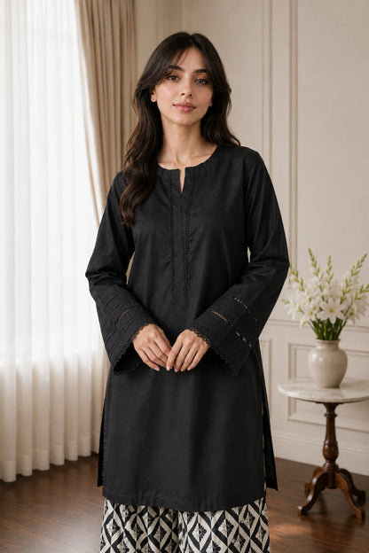 Cotton 2pc set 466167 blackwhite