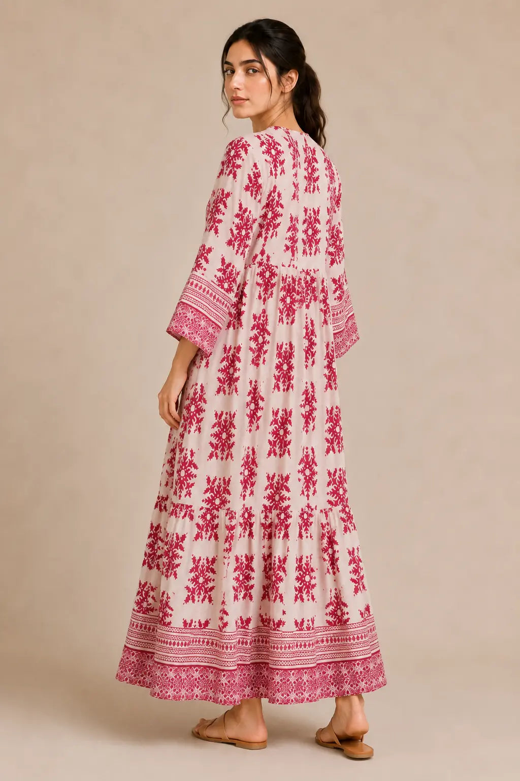 Lawn frock 45528 PinkMosaic