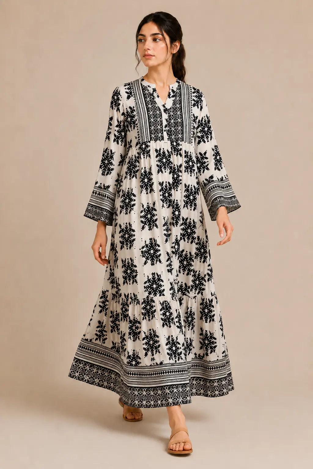 Lawn frock 45528 blackMosaic