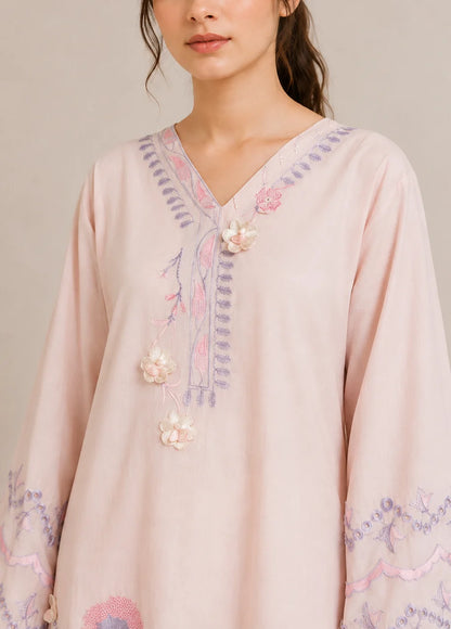Embroidered 2pc Pink Azure- 456230