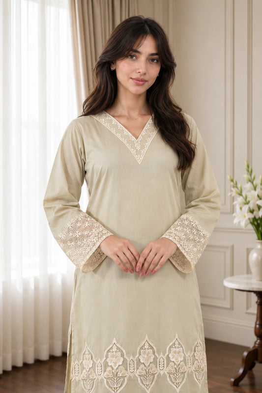 Cotton emb 2pc -78386 ivory
