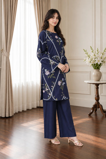 Embroidered 2pc Navy<3- 456285