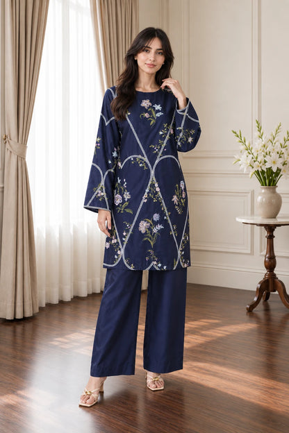 Embroidered 2pc Navy<3- 456285