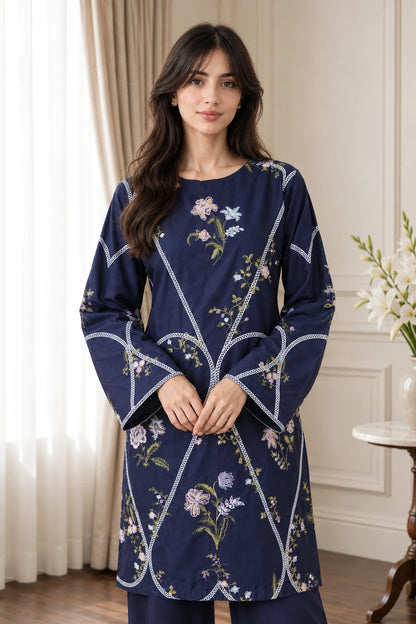 Embroidered 2pc Navy<3- 456285