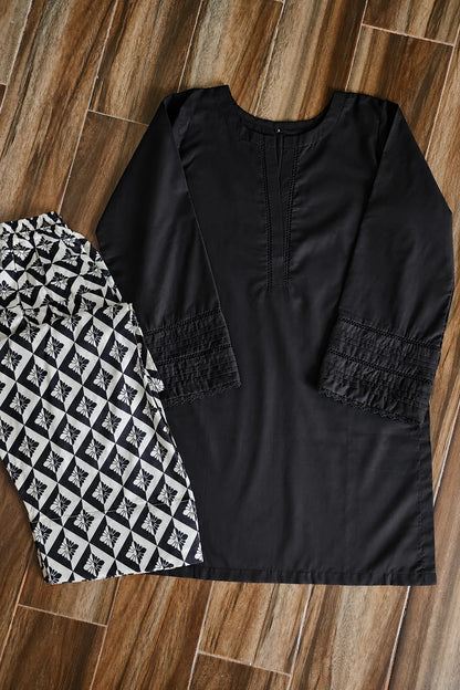 Cotton 2pc set 466167 blackwhite