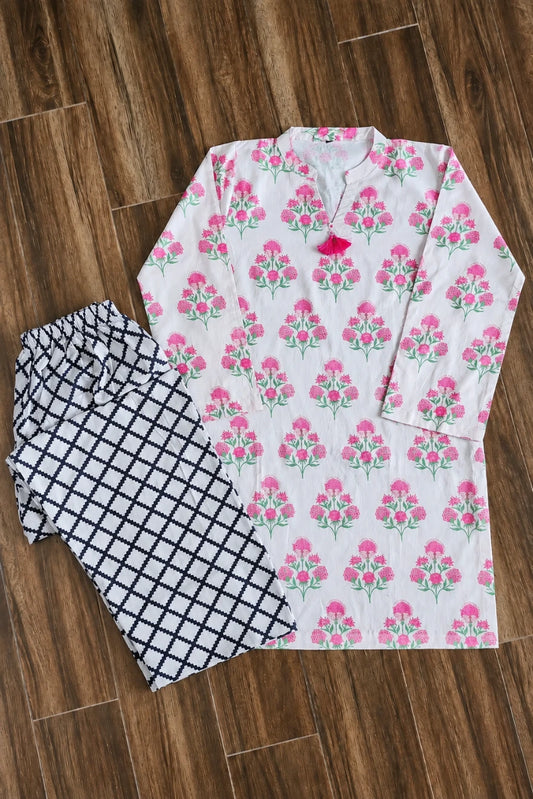 Cotton 2pc set 466157 PinkBeige