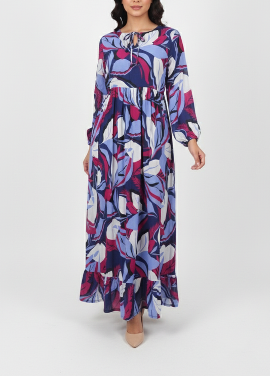 Chiffon maxi abstract 79485