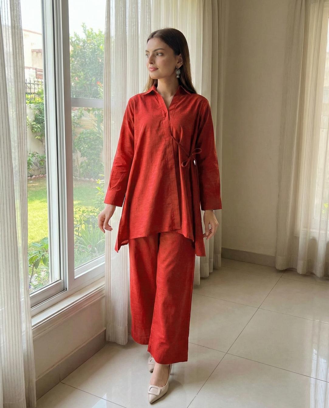 Rust khaddar set 462110