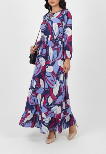 Chiffon maxi abstract 79485