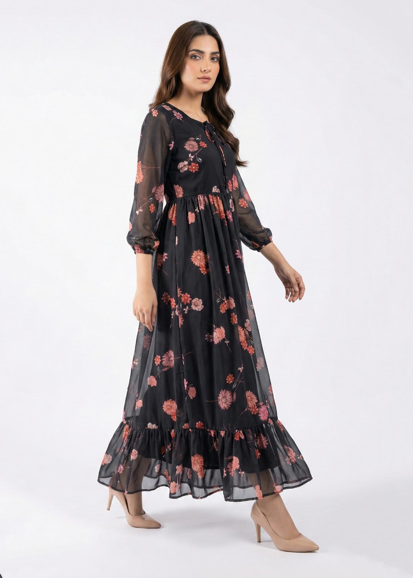 Chiffon maxi noirclassic 789655