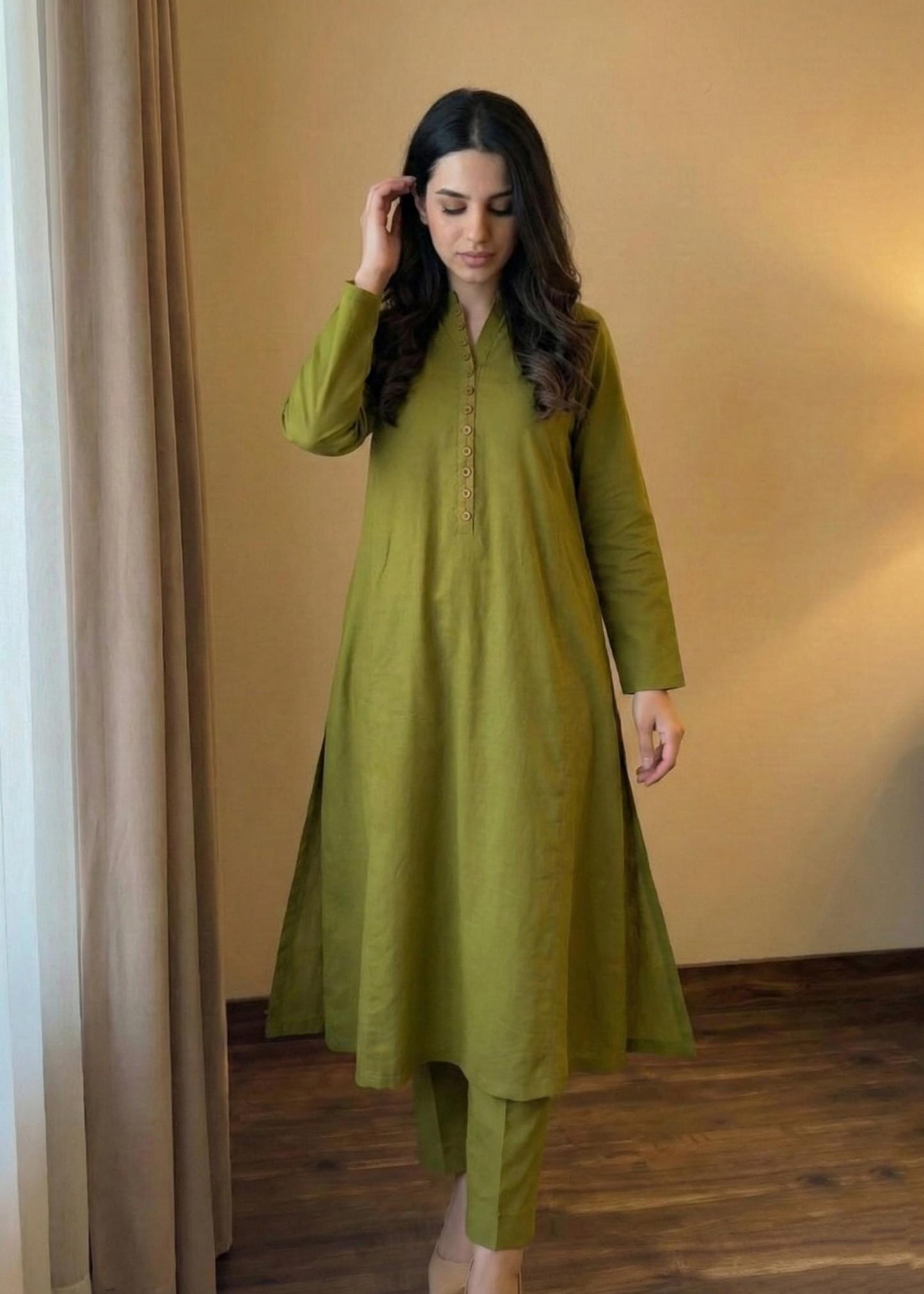 khaddar 2pc -792120 lemonGreen