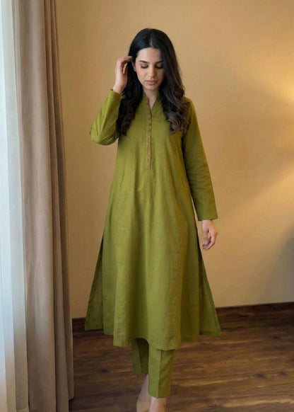khaddar 2pc -792120 lemonGreen
