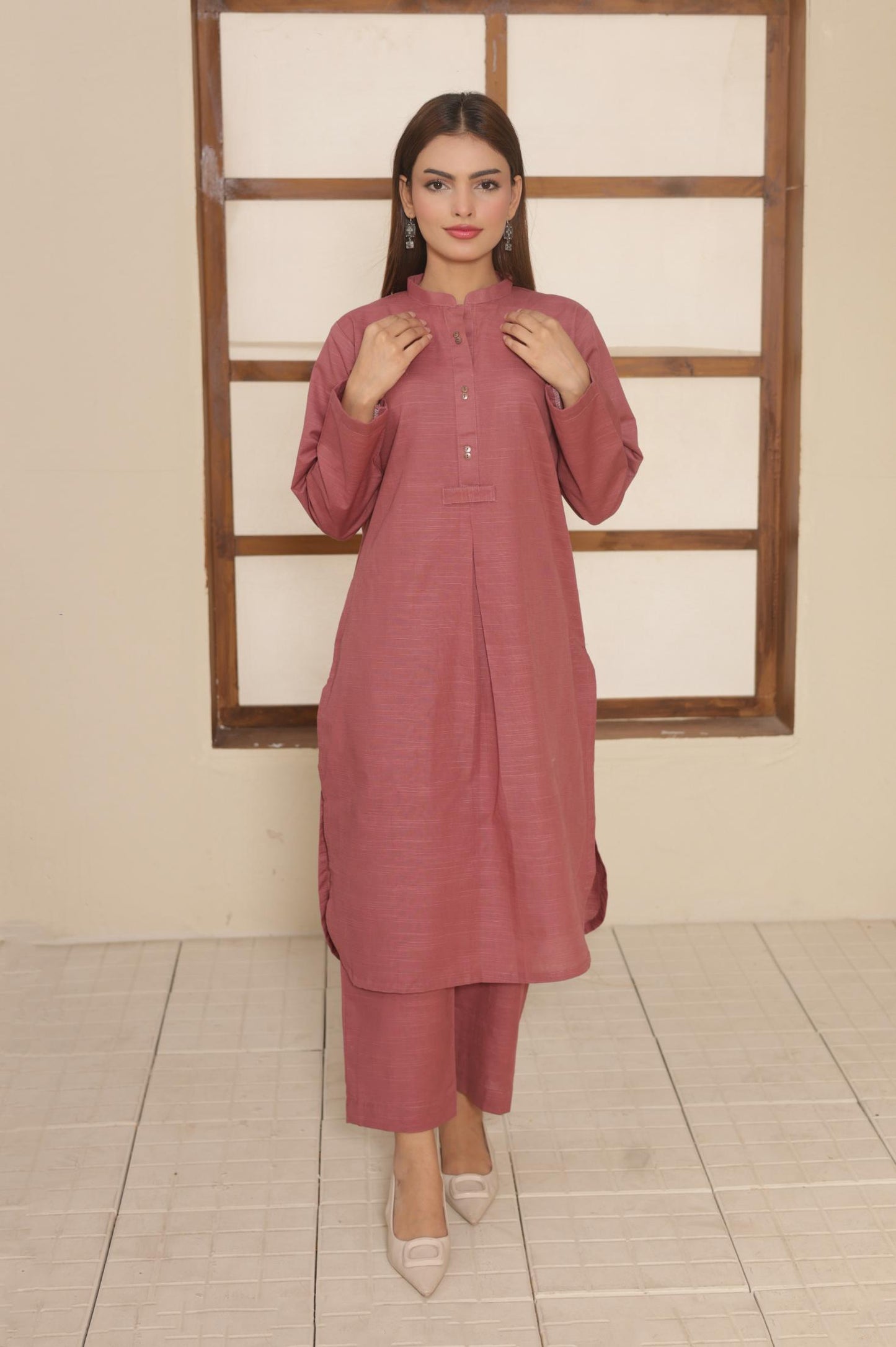 Blush khaddar Set 456622