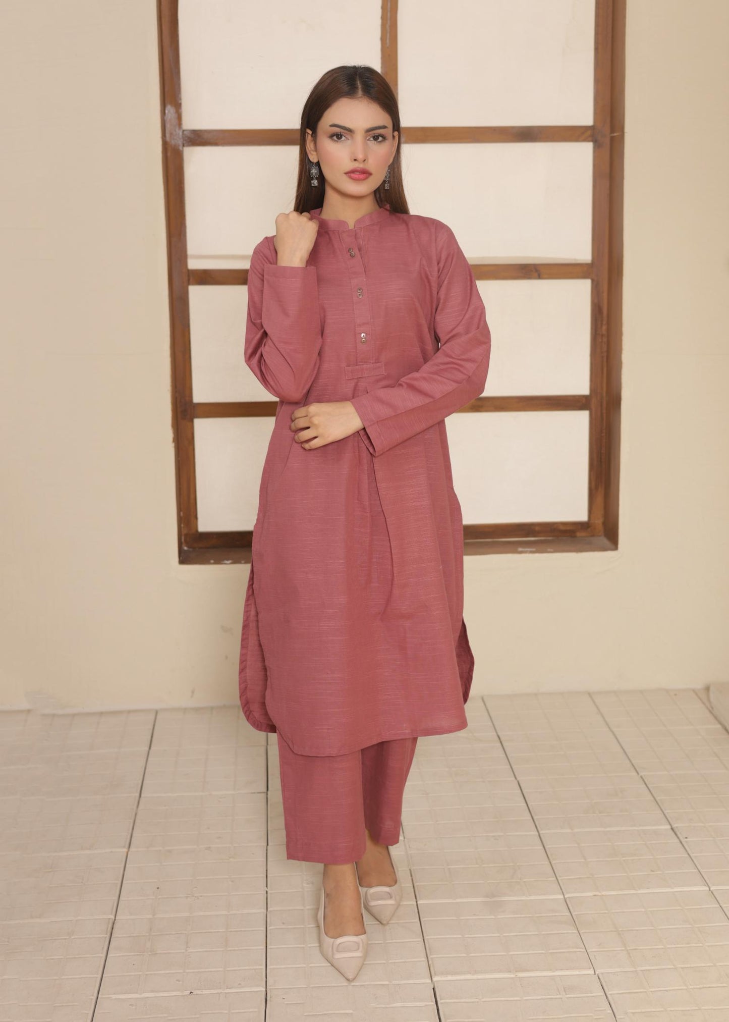 Blush khaddar Set 456622