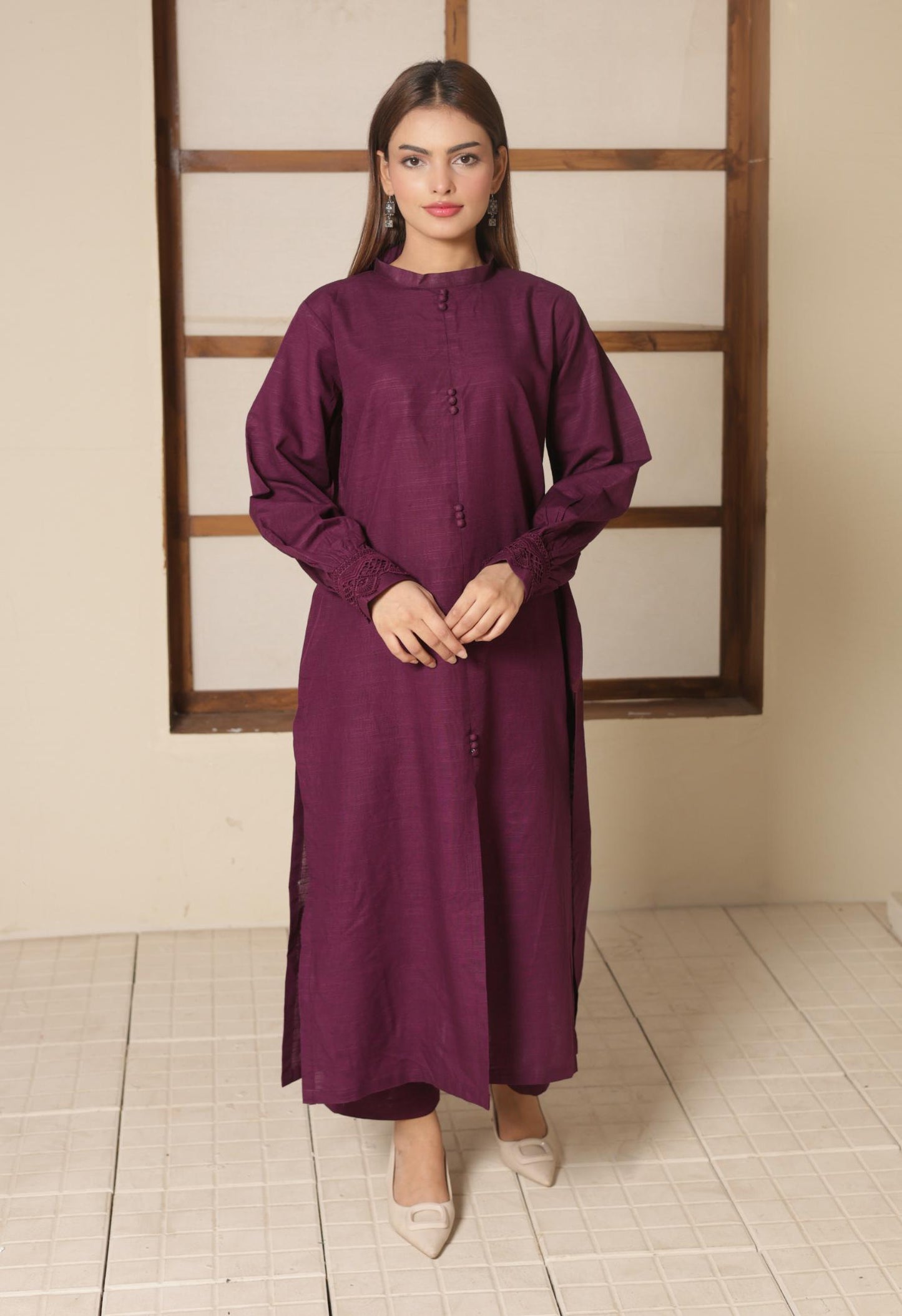 Deep Purple Khaddar set 795210