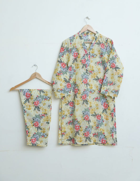 Lawn 2pc set-  78712 offyellow