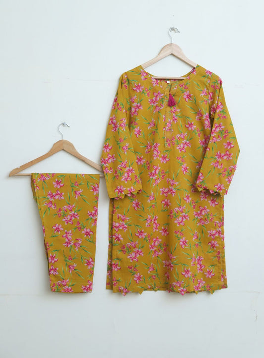 Lawn 2pc set- 78706 mustardHp