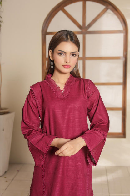 Khaddar set Magenta 808882