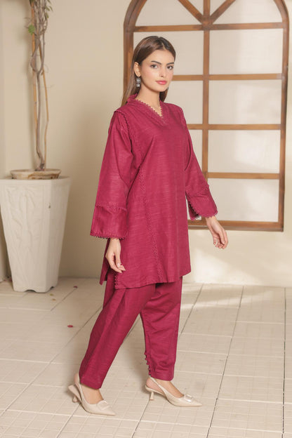 Khaddar set Magenta 808882