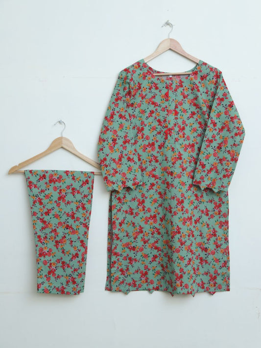 Lawn 2pc set- 78682 GreenRedFl