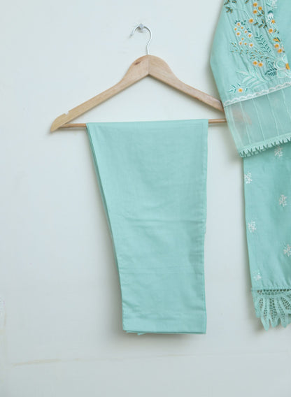cotton Emb 2pc seagreen 1947