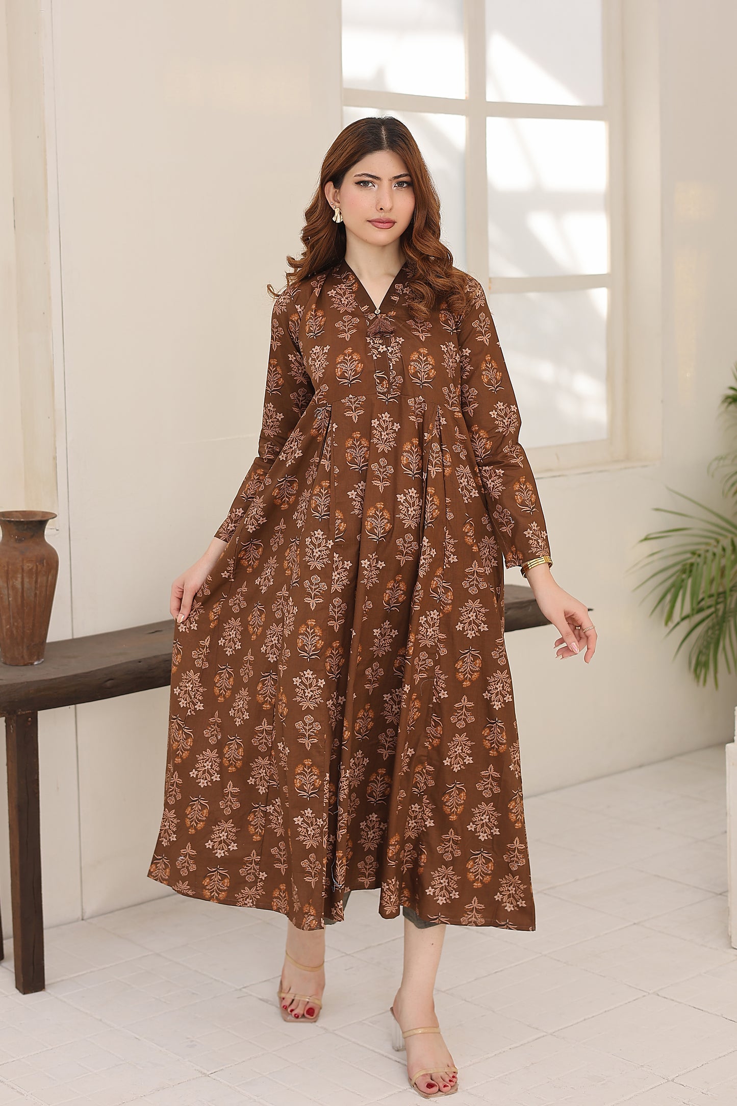 Lawn frock 85510 Autumn Umber
