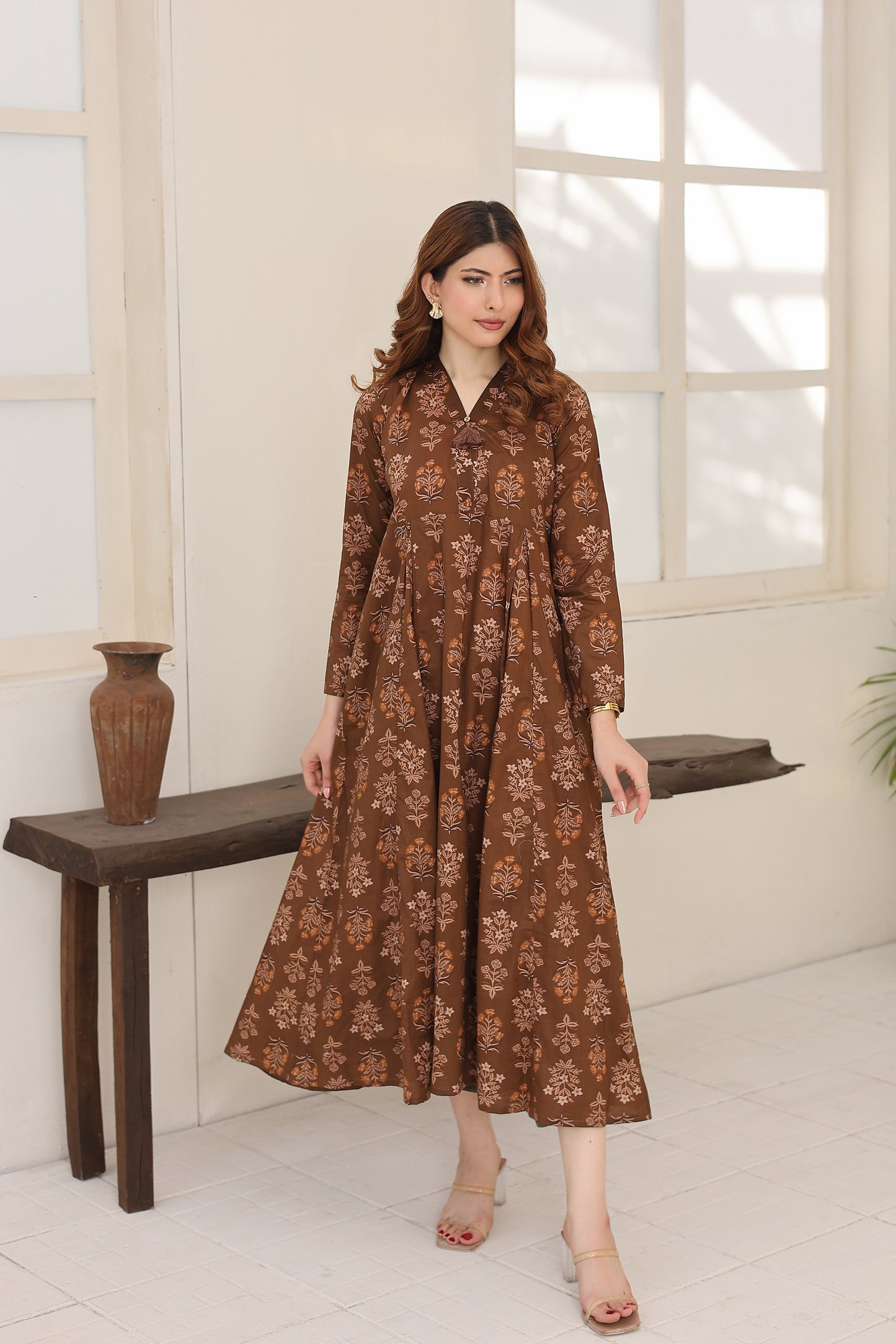 Lawn frock 85510 Autumn Umber