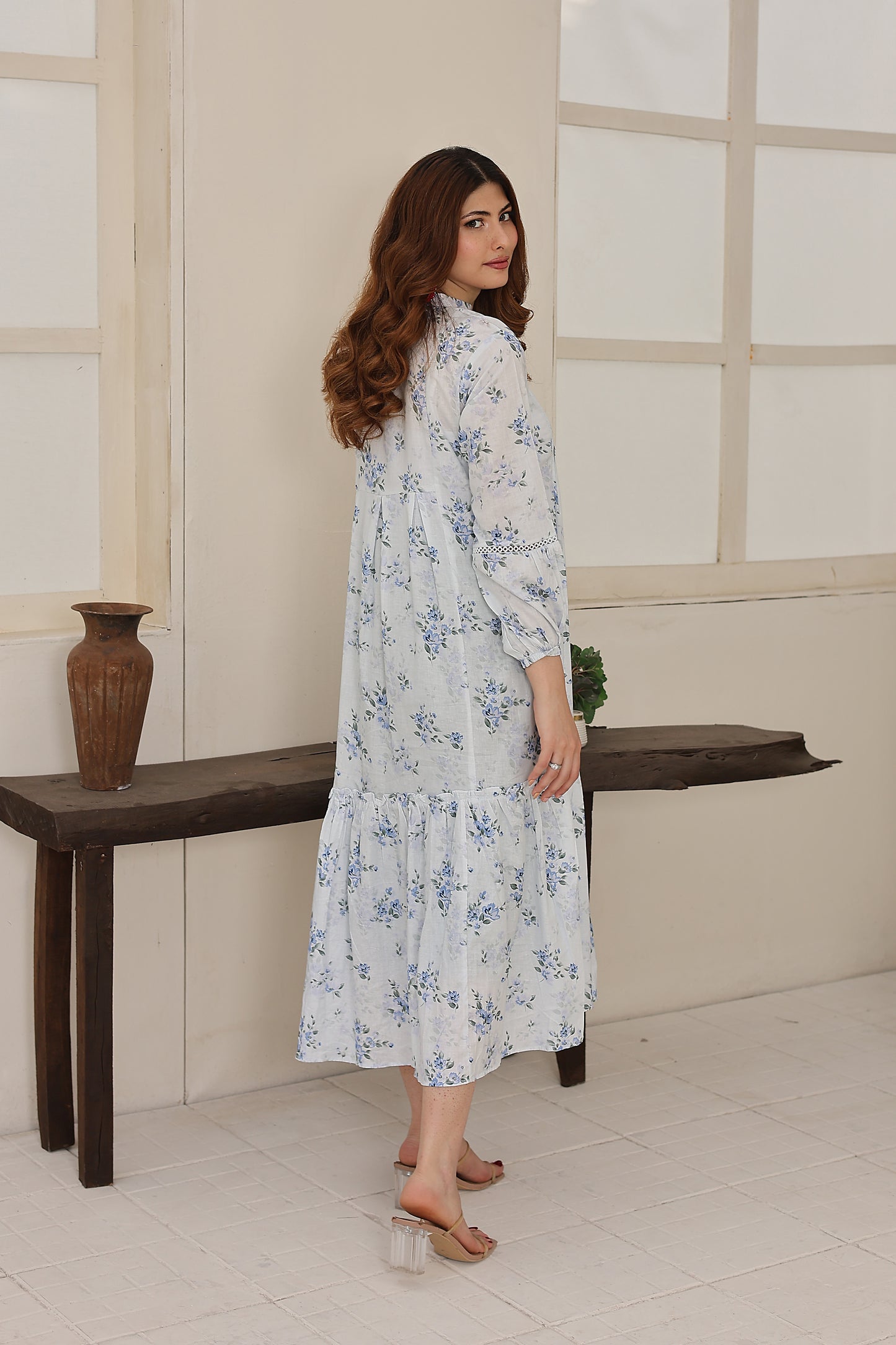 Lawn frock 85512 Icy Sky