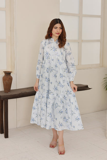 Lawn frock 85512 Icy Sky