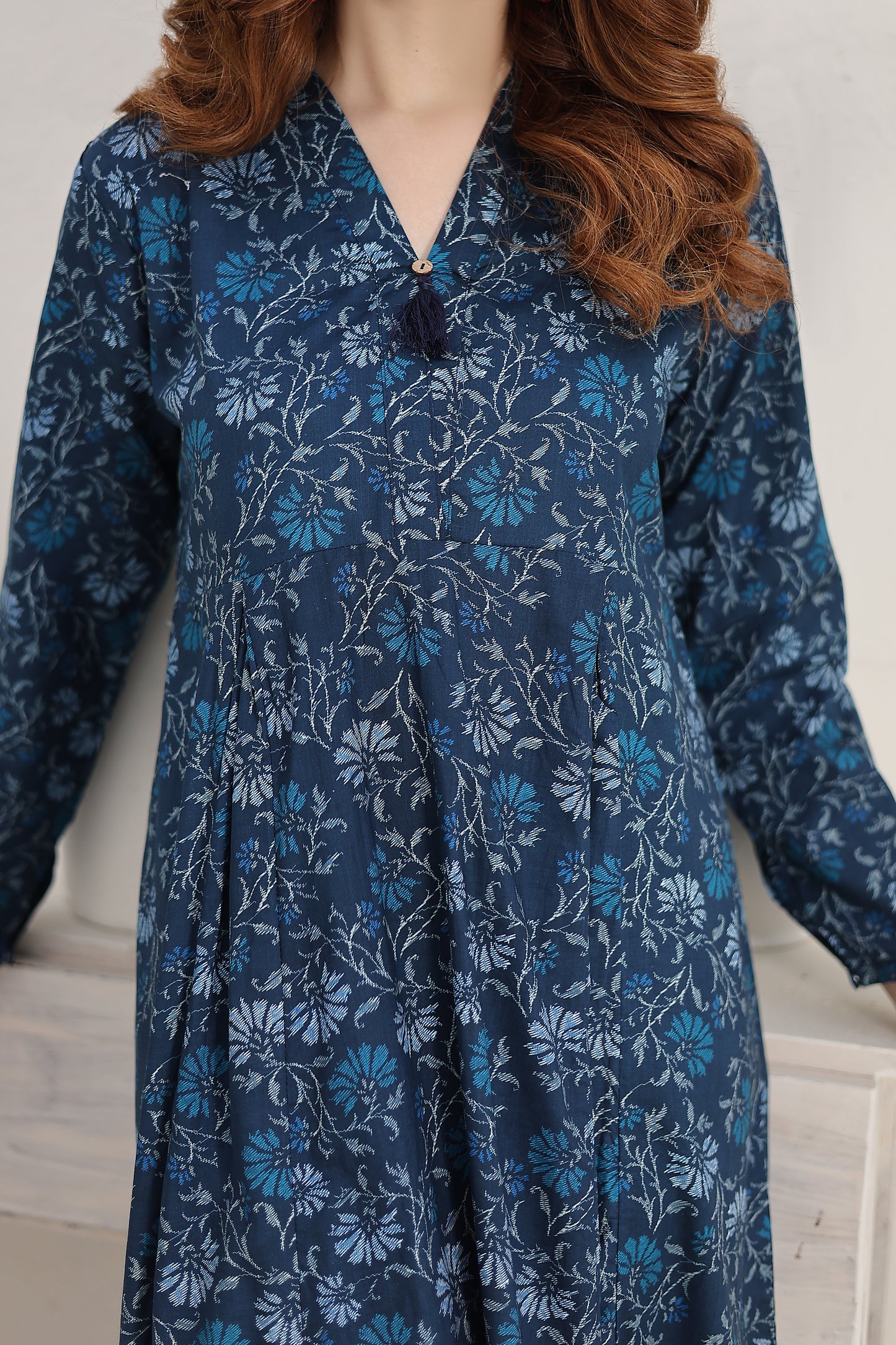 Lawn frock 85520 Teal Vine