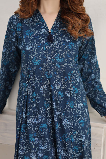 Lawn frock 85520 Teal Vine