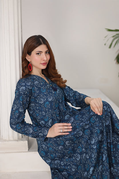 Lawn frock 85520 Teal Vine