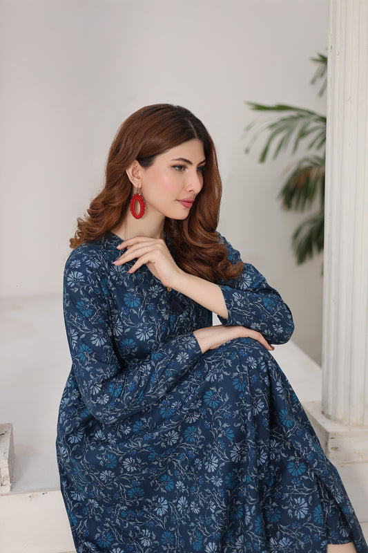 Lawn frock 85520 Teal Vine