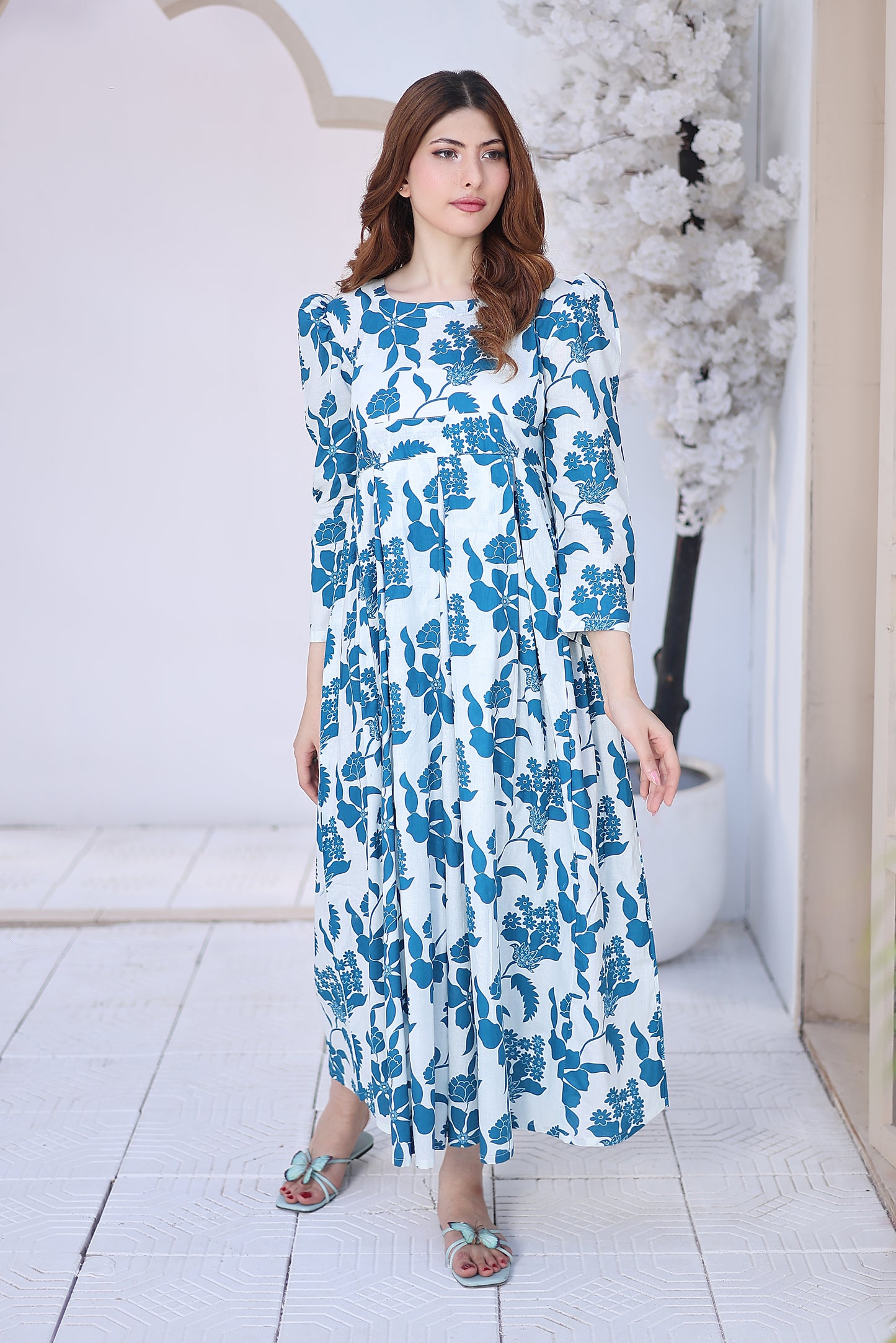 Lawn frock 85522 Azure Meadow