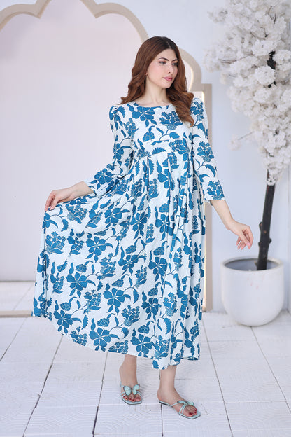 Lawn frock 85522 Azure Meadow