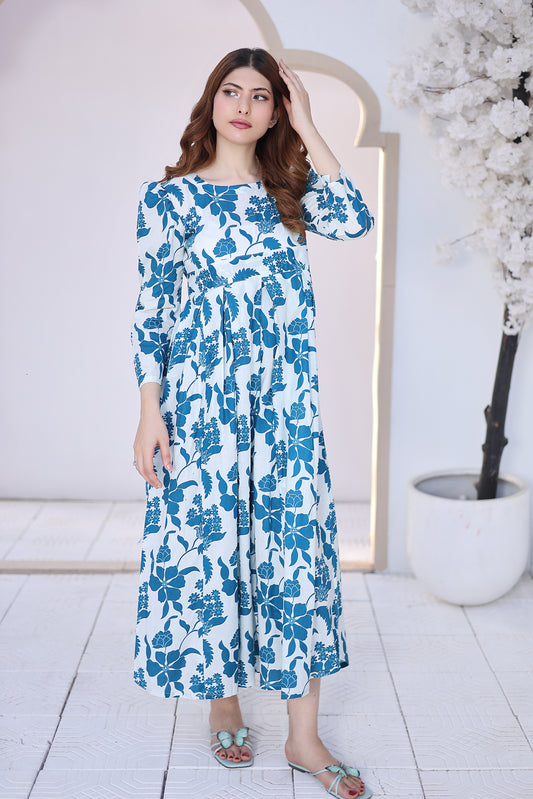 Lawn frock 85522 Azure Meadow